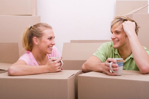 Professional Camden movers preparing items for a local relocation