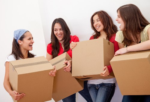 Packing boxes prepared for a Camden move with local access considerations