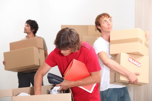 Preparing boxes and furniture for removal truck hire in Camden
