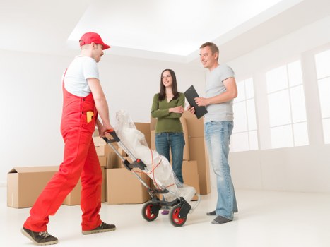 Packing and transporting office equipment for a local Camden business move